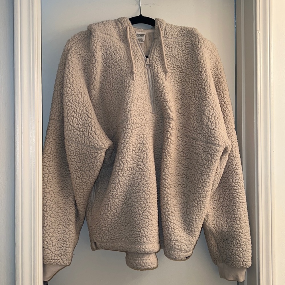 Oversized Pink Quarter Zip Jacket